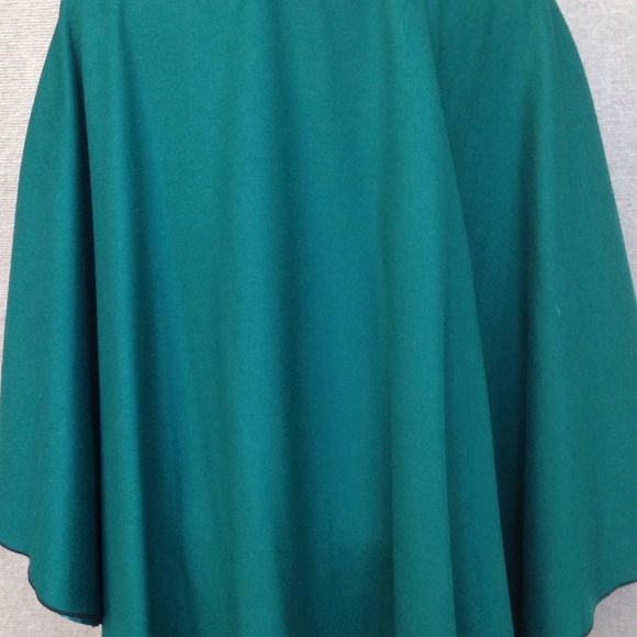 New! Cashmere Blend Wool Teal Cape - Picture 2 of 6
